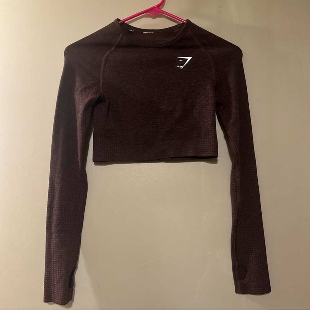 Gymshark Vital Seamless Cropped Long Sleeve Athletic Shirt X-Small